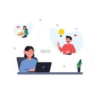 People concept. Vector illustration of grow up, idea concept, business presentation and marketing material