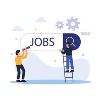 search job concept flat illustration vector