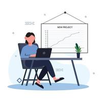 presentation people concept flat illustration vector