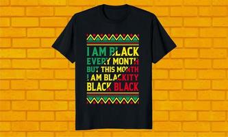 Black history month t-shirt design vector