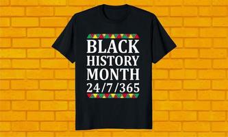 Black history month 24-7-365 vector