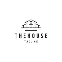 House line logo icon design template flat vector