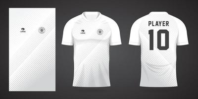 white football jersey sport design template vector