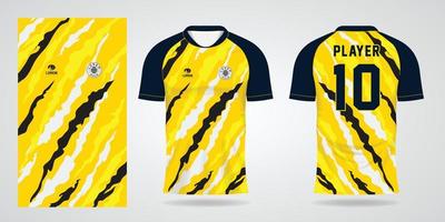 yellow football jersey sport design template vector