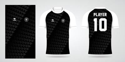 plantilla de diseño de deporte de camiseta de fútbol negro vector