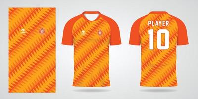 plantilla de diseño de deporte de camiseta de fútbol naranja vector