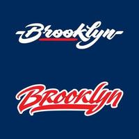 letras de brooklyn logotipo etiqueta vector