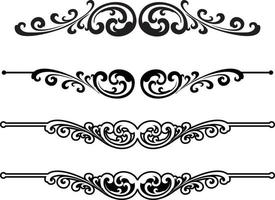 Calligraphic design elements. Isolated on white vector