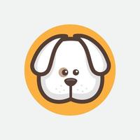cute puppy vector logo template