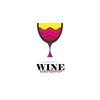 minimalist and elegant wine logo vector