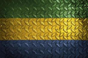 gabon flag metal texture statistic photo