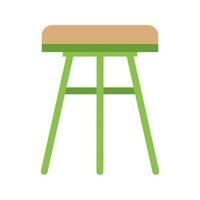 Stool Flat Multicolor Icon vector