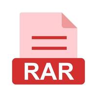 RAR Flat Multicolor Icon vector