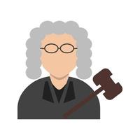 Judge I Flat Multicolor Icon vector