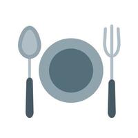 Dinner Flat Multicolor Icon vector