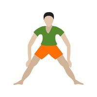 Fitness Flat Multicolor Icon vector