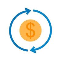 Transaction Flat Multicolor Icon vector