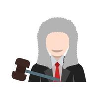 Judge Flat Multicolor Icon vector