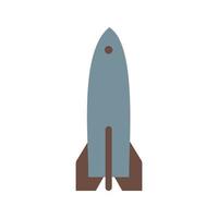 Toy Jet I Flat Multicolor Icon vector