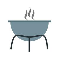 Cooking Pot Flat Multicolor Icon vector