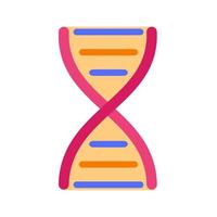 DNA Structure Flat Multicolor Icon vector