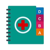 Medical Notes Flat Multicolor Icon vector