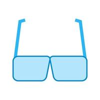 Glasses Flat Multicolor Icon vector