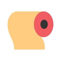 Tissue Roll Flat Multicolor Icon vector