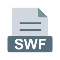 SWF Flat Multicolor Icon vector