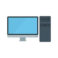 Computer Flat Multicolor Icon vector