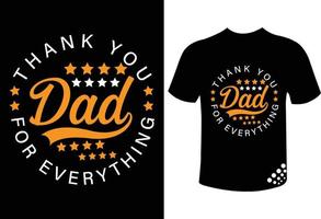 Thank you, dad- motivational fathers day typography t-shirt design quote vector