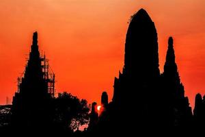 THAILAND Ruins and Antiques at the Ayutthaya Historical Park Tourists from around the world Buddha decay photo