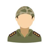 Soldier Flat Multicolor Icon vector