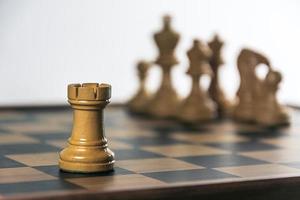 Chess on board , white background photo