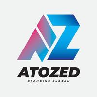 logotipo de arquitectura de la a a la z vector