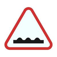 Rough road ahead Flat Multicolor Icon vector