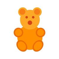 Stuffed Bear Flat Multicolor Icon vector
