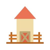 Farmhouse Flat Multicolor Icon vector