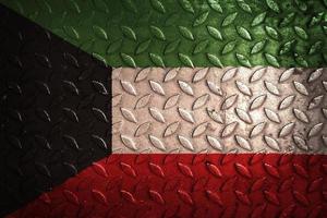 kuwait flag metal texture statistic photo