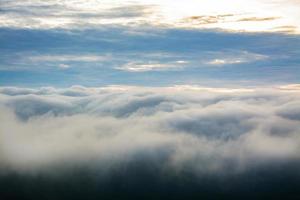 Landscape image  view of   fog  In the morning,Thailand . Copy space for text or image. photo