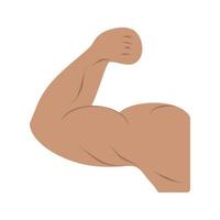 Muscles Flat Multicolor Icon vector