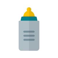 Milk Bottle Flat Multicolor Icon vector