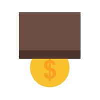 Insert Coin Flat Multicolor Icon vector