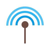 Settings Input Antenna Flat Multicolor Icon vector
