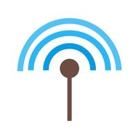 Settings Input Antenna Flat Multicolor Icon vector