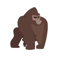 gorila plano icono multicolor vector