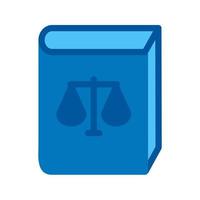 Law Book Flat Multicolor Icon vector