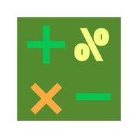 Mathematics Flat Multicolor Icon vector