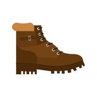 Camping Boot Flat Multicolor Icon vector