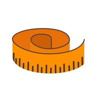 Measuring Tape Flat Multicolor Icon vector